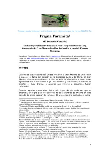 ﻿Prajña Paramita The Heart Sutra