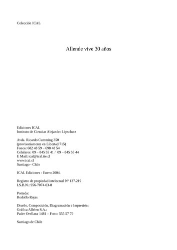 ﻿آلنده 30 سال زندگی می کند