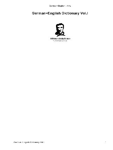 فرهنگ لغت آلمانی-انگلیسی 1 (A-L) (81274 مدخل)