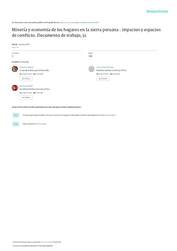 ﻿معدن و اقتصاد خانگی در ارتفاعات پرو: تأثیرات و فضاهای درگیری