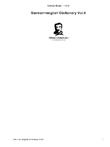 ﻿فرهنگ لغت آلمانی-انگلیسی 2 (M-Z) (81274 مدخل)