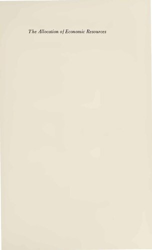 ﻿تخصیص منابع اقتصادی: مقاله هایی به احترام برنارد فرانسیس هیلی