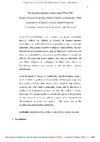 ﻿شیمی ایساتین ها: بررسی از 1975 تا 1999