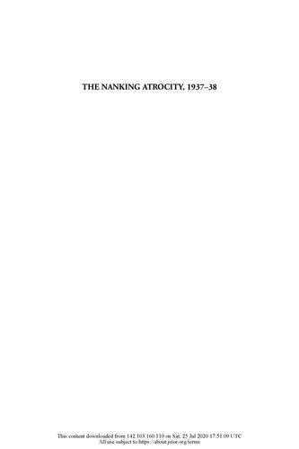 ﻿قساوت نانکینگ، 1937-1938 - تصویر را پیچیده می کند