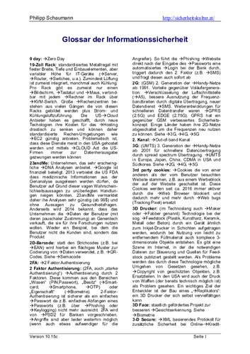 ﻿Glossar der Informationssicherheit