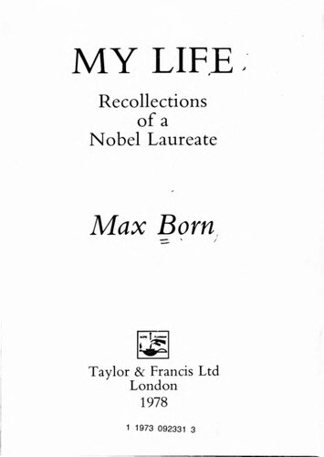 ﻿زندگی من: خاطرات یک برنده جایزه نوبل