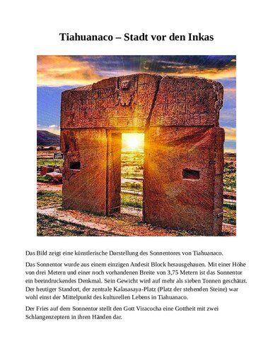 ﻿پیتر هرتل - شهر تیاهواناکو قبل از اینکاها - شهر تیاهواناکو در لبه جهان (1986)