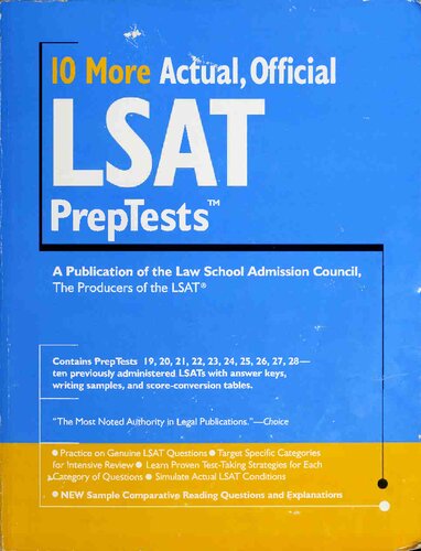 ﻿10 آزمایش دیگر، رسمی رسمی LSAT PrepTests: (PrepTests 19-28) (سری Lsat)