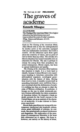 ﻿قبرهای آکادمی - بررسی فیلم بسته شدن ذهن آمریکایی توسط آلن بلوم