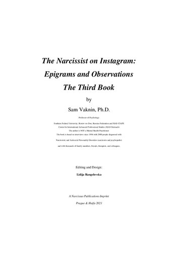 ﻿خودشیفته در اینستاگرام: نقوش و مشاهدات - کتاب سوم