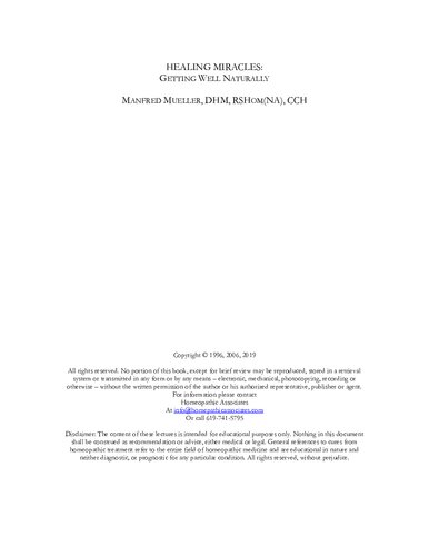 ﻿معجزات شفابخش: به طور طبیعی خوب شدن