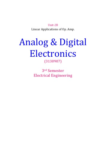 ﻿الکترونیک آنالوگ و دیجیتال (3130907) درشان واحد 2 تا 6