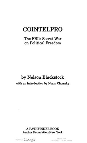 ﻿Cointelpro: جنگ مخفی Fbi برای آزادی سیاسی