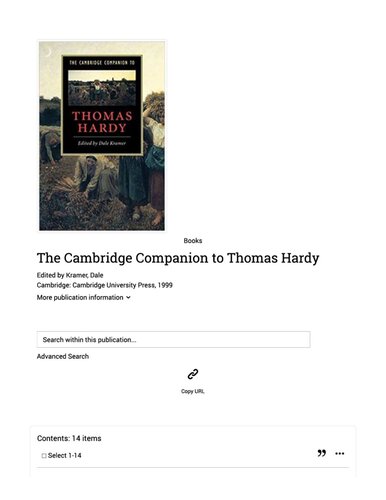 ﻿همراه کمبریج به توماس هاردی