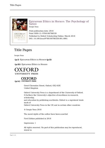﻿اخلاق اپیکوری در هوراس: روانشناسی طنز