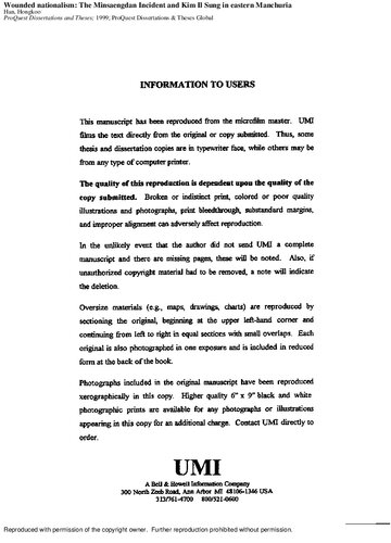 ﻿ناسیونالیسم زخمی: حادثه مینسانگدان و کیم ایل سونگ در منچوری شرقی