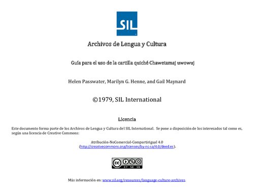 ﻿راهنمای استفاده از پرایمر Quiché Chawetamaj Uwowuj