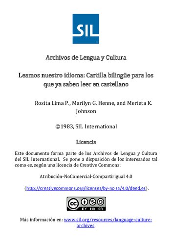 ﻿بیایید زبان خود را بخوانیم: کیش. پرایمر دو زبانه برای کسانی که از قبل می دانند چگونه به زبان اسپانیایی بخوانند