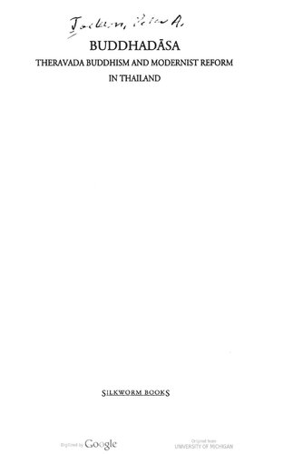 ﻿بوداداسا: بودیسم تراوادا و اصلاحات مدرنیستی در تایلند