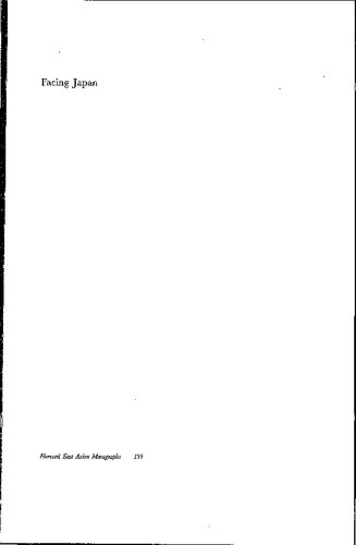 Facing Japan: Chinese Politics And Japanese Imperialism, 1931 1937