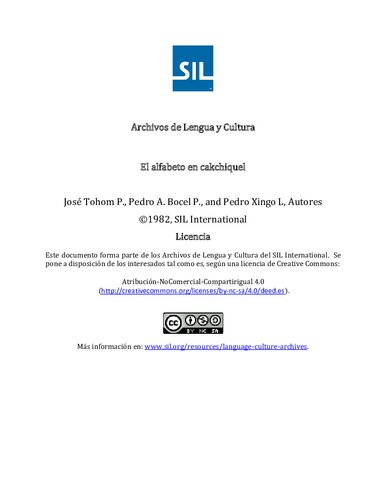 ﻿الفبا در Cakchiquel