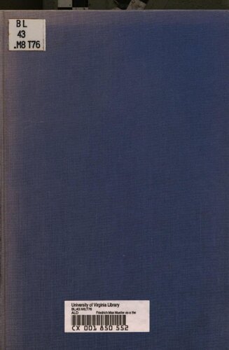 ﻿فردریش ماکس مولر به عنوان نظریه پرداز دین تطبیقی