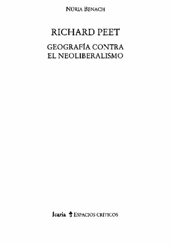 ﻿ریچارد پیت: جغرافیا در برابر نئولیبرالیسم
