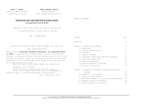 برآورد پارامتر غیرخطی: یک سیستم یکپارچه در BASIC