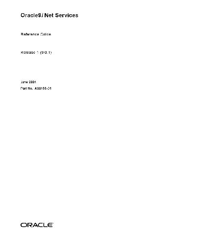﻿راهنمای مرجع Oracle9i Net Services