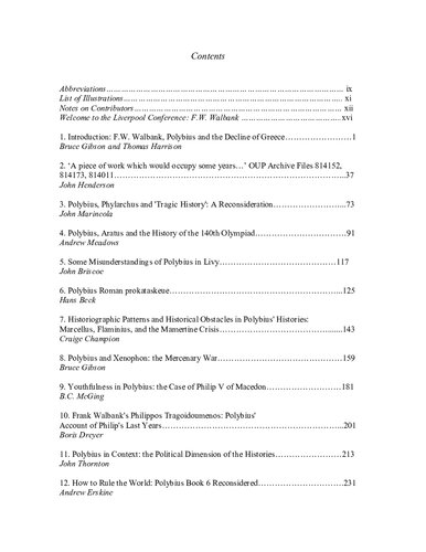 ﻿پولیبیوس و دنیای او: مقالاتی به یاد F.W. Walbank
