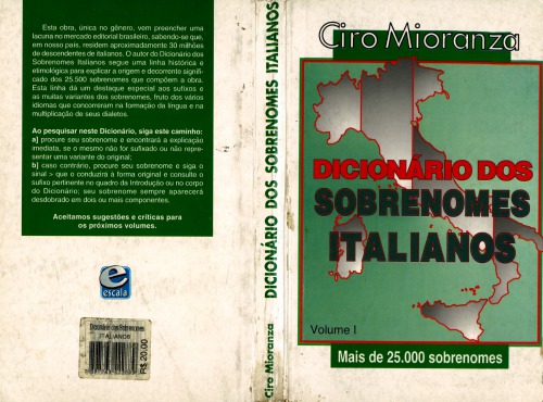 ﻿فرهنگ لغت نام خانوادگی ایتالیایی