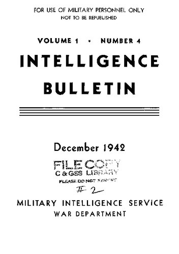 ﻿بخش جنگ سرویس اطلاعات نظامی - بولتن اطلاعاتی 1942-12 جلد 01 شماره 04
