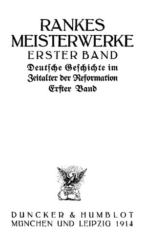 ﻿تاریخ آلمان در عصر اصلاحات ، جلد 1