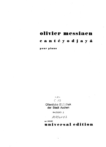 ﻿Canteyodjaya برای پیانو