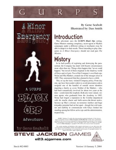 ﻿GURPS Classic: Black Ops: A Minor Emergency