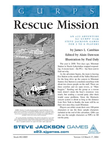 ﻿GURPS Classic: Mars: Rescue Mission