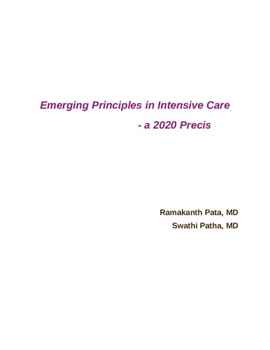 ﻿اصول نوظهور در مراقبت‌های ویژه - دقیق 2020