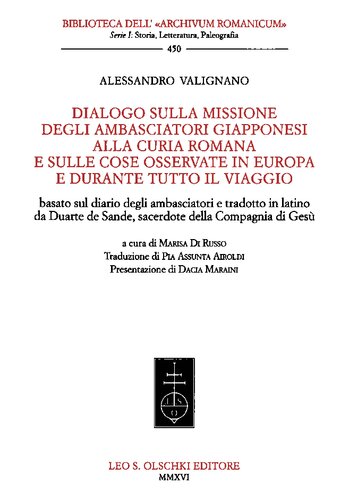 ﻿گفتگو در مورد مأموریت سفیران ژاپن در کوریای روم و موارد مشاهده شده در اروپا و در طول سفر