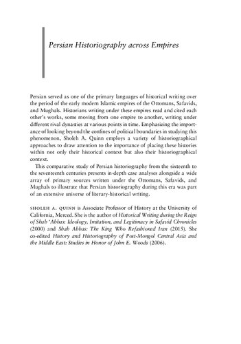 ﻿تاریخ نگاری فارسی در سراسر امپراتوری ها: عثمانی ها، صفویان و مغول ها