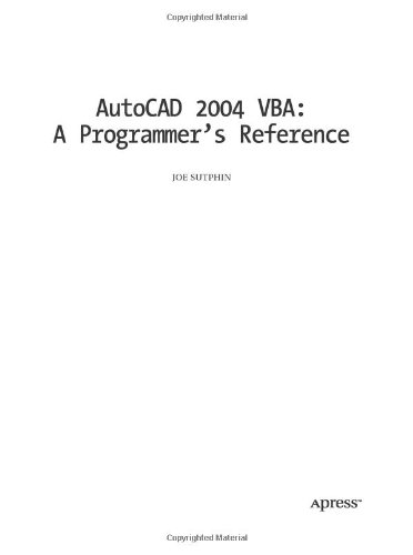 ﻿AutoCAD 2004 VBA: مرجع برنامه نویس