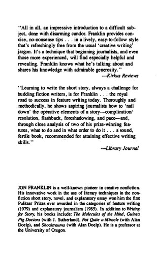 ﻿نوشتن برای داستان: رازهای هنری آثار غیرداستانی دراماتیک