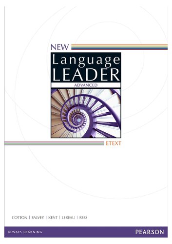 ﻿New Language Leader Advanced E-Text