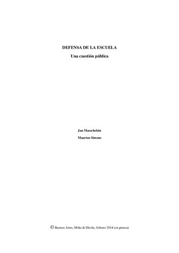 ﻿یان ماشلین و مارتین سیمونز، دفاع از مدرسه