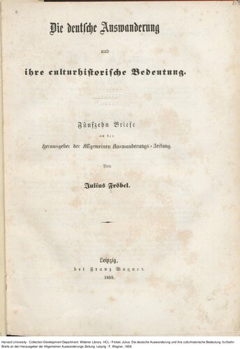 ﻿مهاجرت آلمان و اهمیت فرهنگی-تاریخی آن؛ پانزده نامه به سردبیر روزنامه مهاجرت آلگماینه