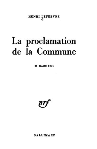 ﻿اعلامیه کمون، 26 مارس 1871