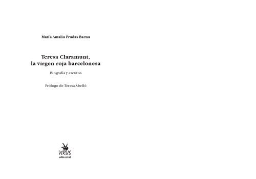 ﻿ترزا کلارامونت، باکره سرخ بارسلونا: بیوگرافی و نوشته ها