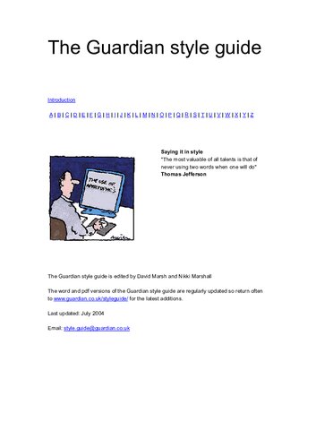﻿راهنمای TheGuardianstyle