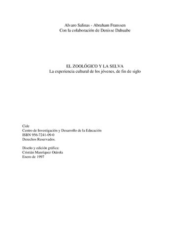 ﻿باغ وحش و جنگل: تجربه فرهنگی جوانان در پایان قرن