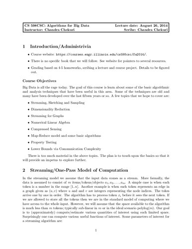 ﻿الگوریتم‌هایی برای یادداشت‌های سخنرانی داده‌های بزرگ (UIUC CS598CSC)