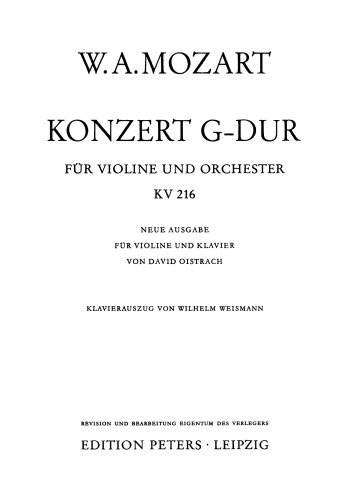 کنسرت ویولن و ارکستر شماره 3 (G-dur) ، KV.216